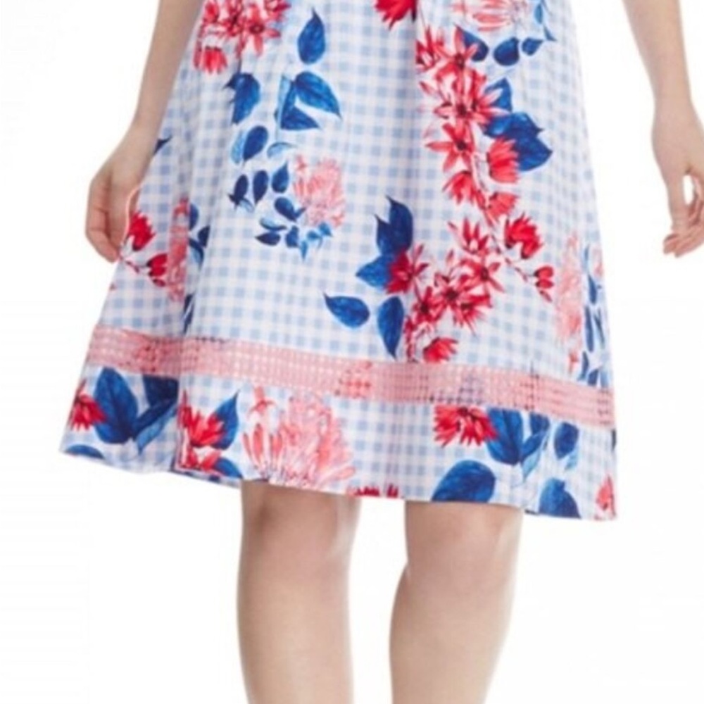 Draper James A-Line Knee-Length Red and Blue Skirt Size 6 - Picture 1 of 10